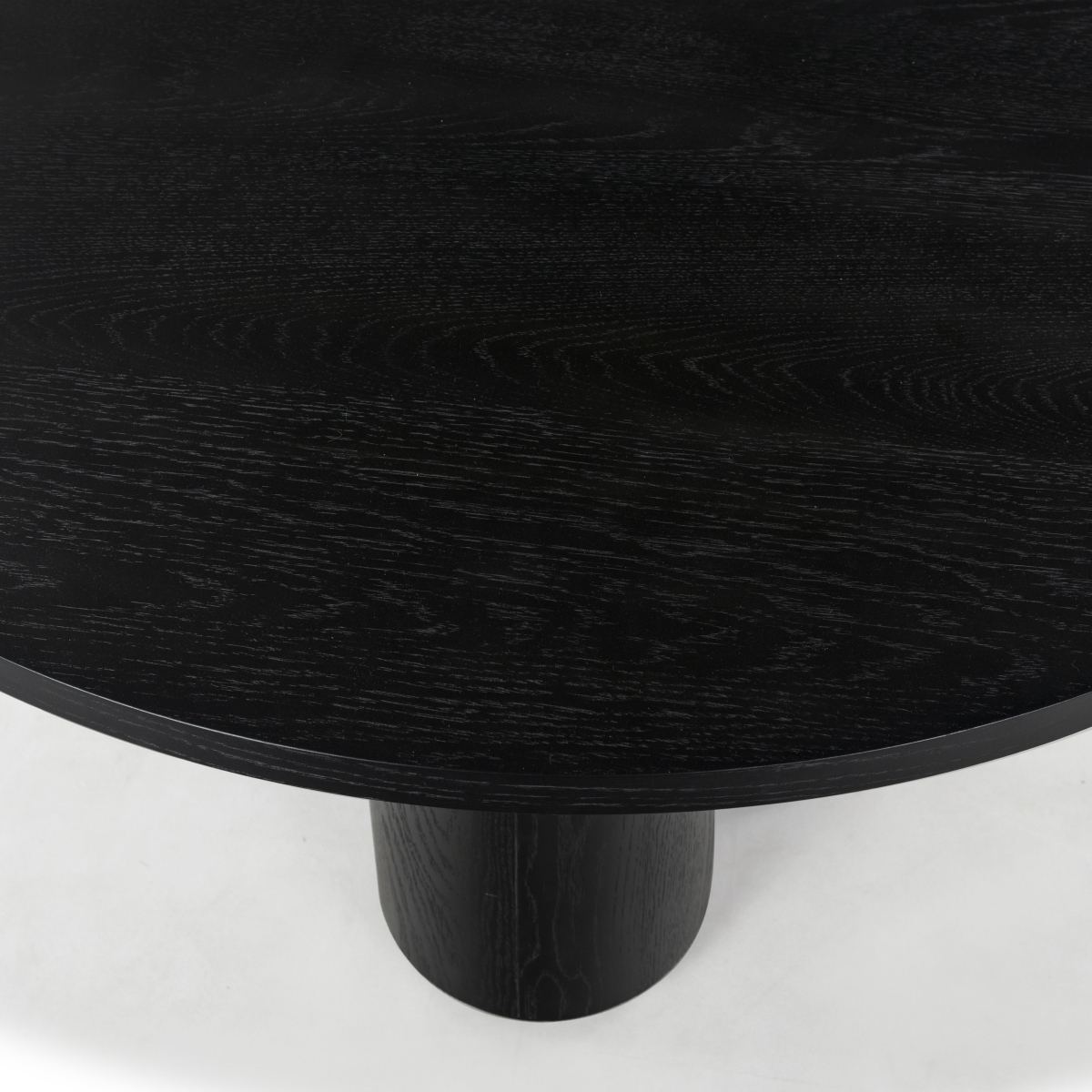 Kathalina Round Wood Dining Table - Black - Image 1