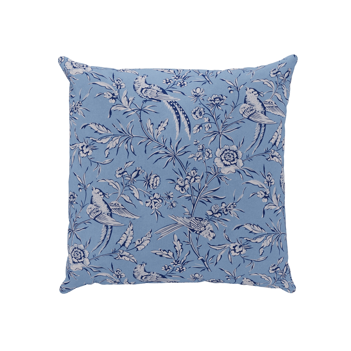 Outdoor 20" Throw Pillow | Blue Aviary - Image 0