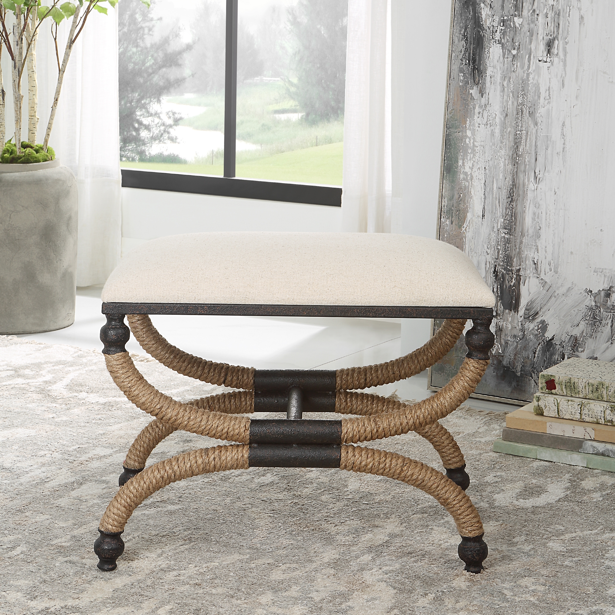 Icaria Upholstered Small Bench - Image 2