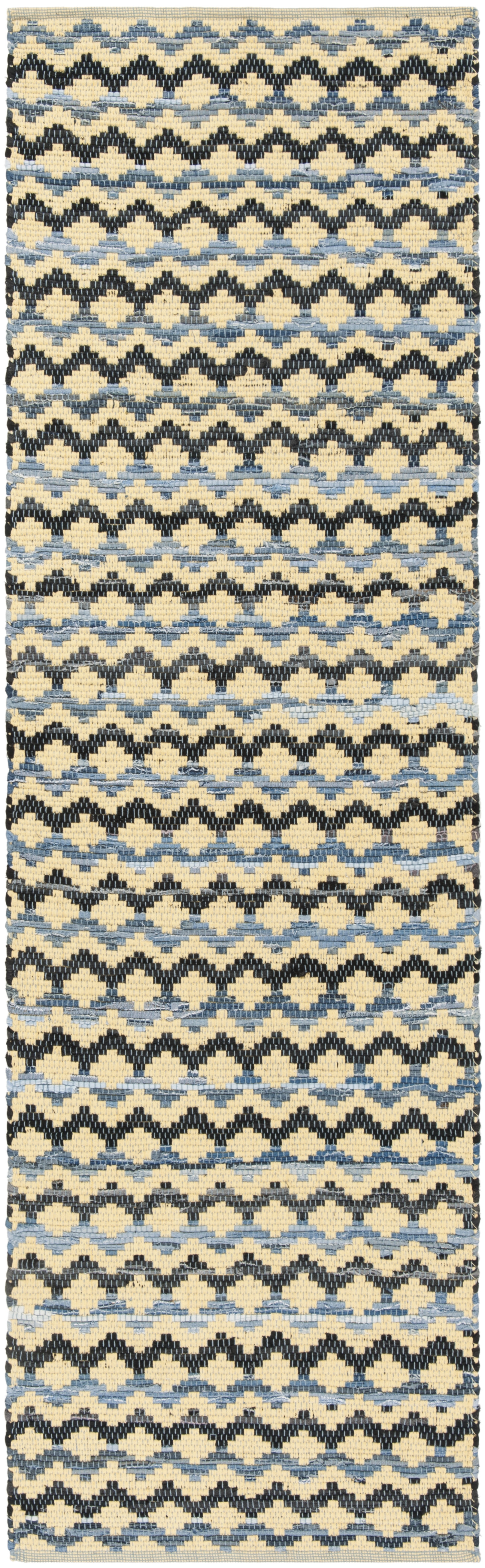 Arlo Home Hand Woven Area Rug, MTK120D, Gold/Blue/Black,  2' 3" X 6' - Image 0