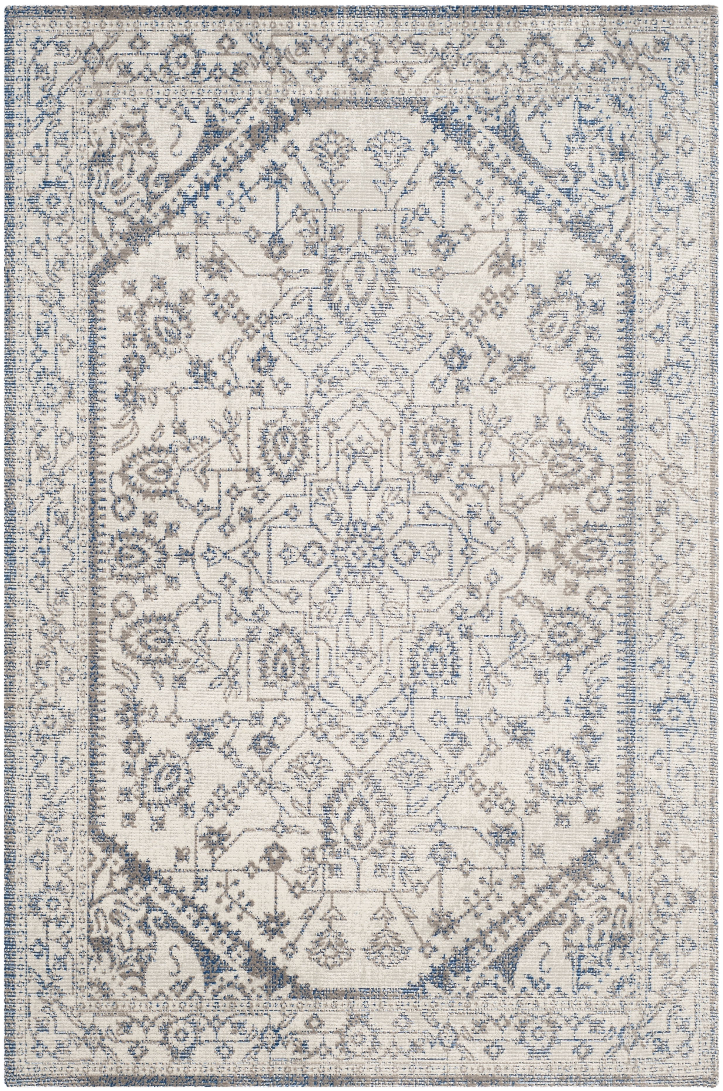 Arlo Home Woven Area Rug, PTN318C, Light Grey/Blue,  5' 1" X 7' 6" - Image 0