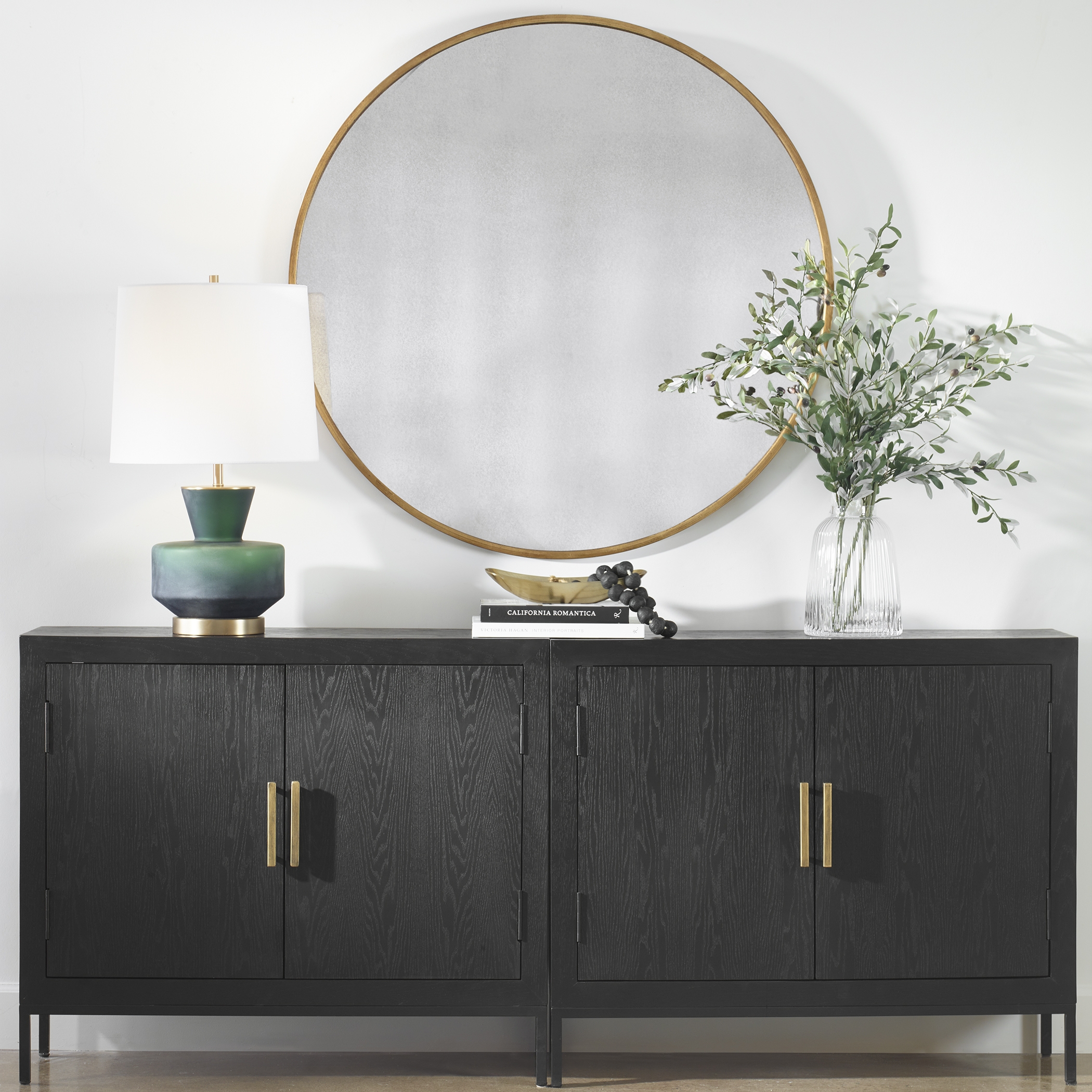 Junius Round Gold Mirror - Image 1