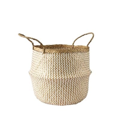 Belly Straw Seagrass Baskets, Set of 2 - Image 0
