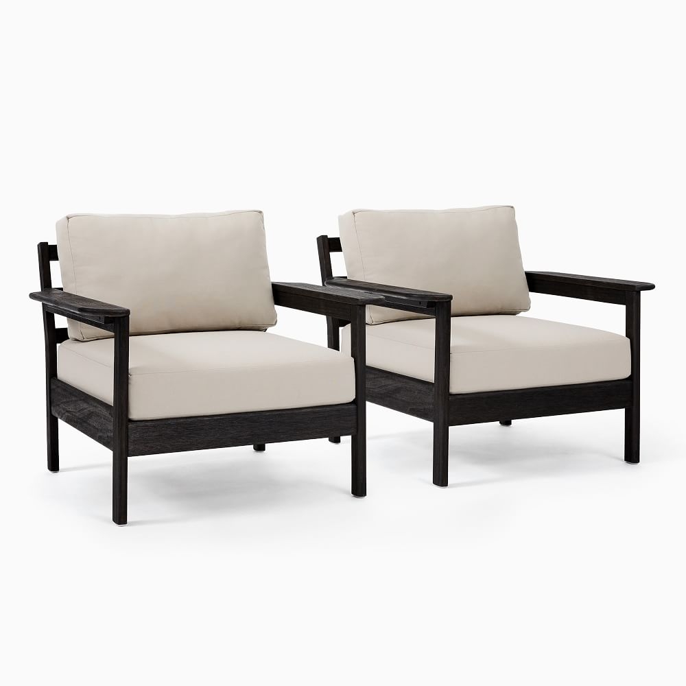 Playa Lounge Chair Set Of 2, Weathered Black - Image 0