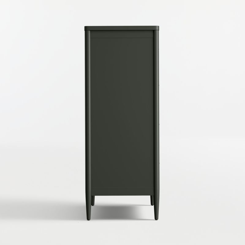 Hampshire Olive Green Wood Tall 7-Drawer Kids Dresser - Image 5