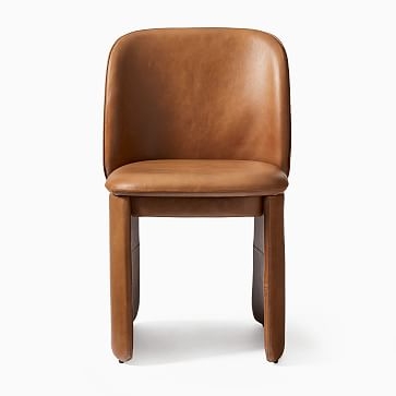 Evie Dining Chair, Sierra Leather, Black - Image 3