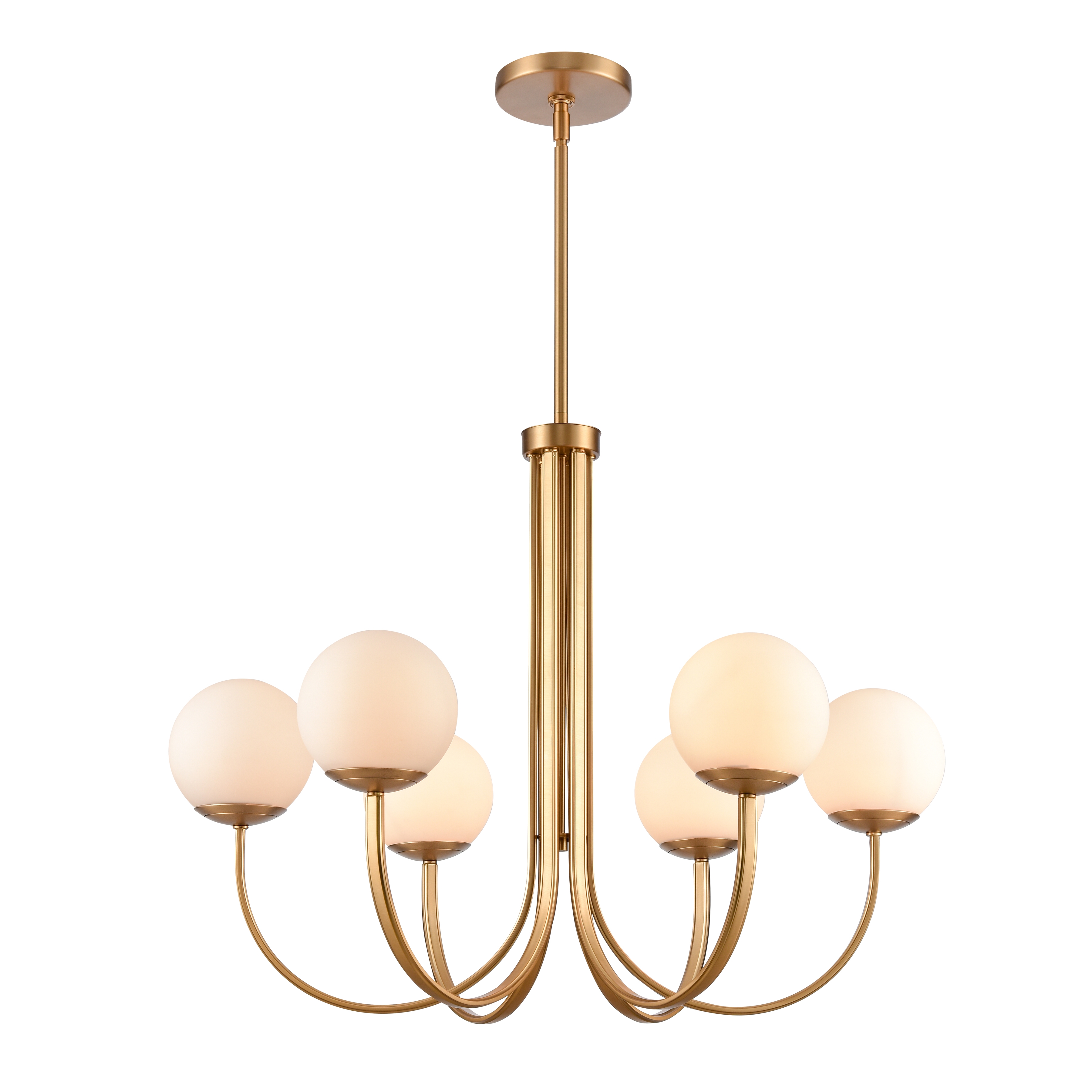 Caroline 32'' Wide 6-Light Chandelier - Brushed Gold - Image 0