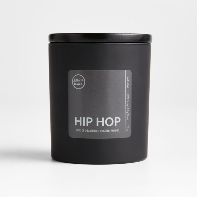 Bright Black Hip Hop Evergreen and Oud Scented Candle - Image 2