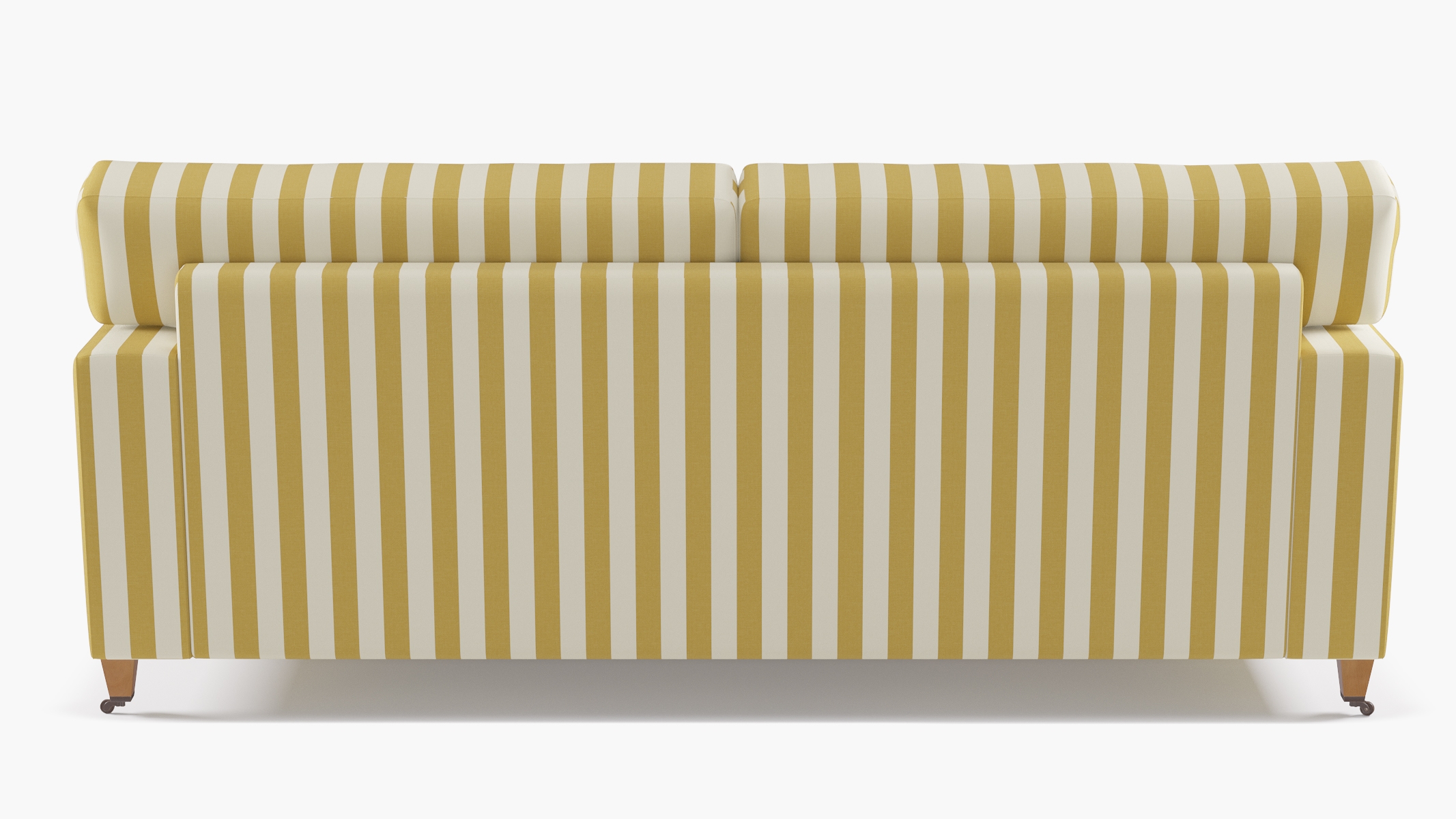 Classic Sofa, Citrine Cabana Stripe, Natural with Antique Brass Caster - Image 3