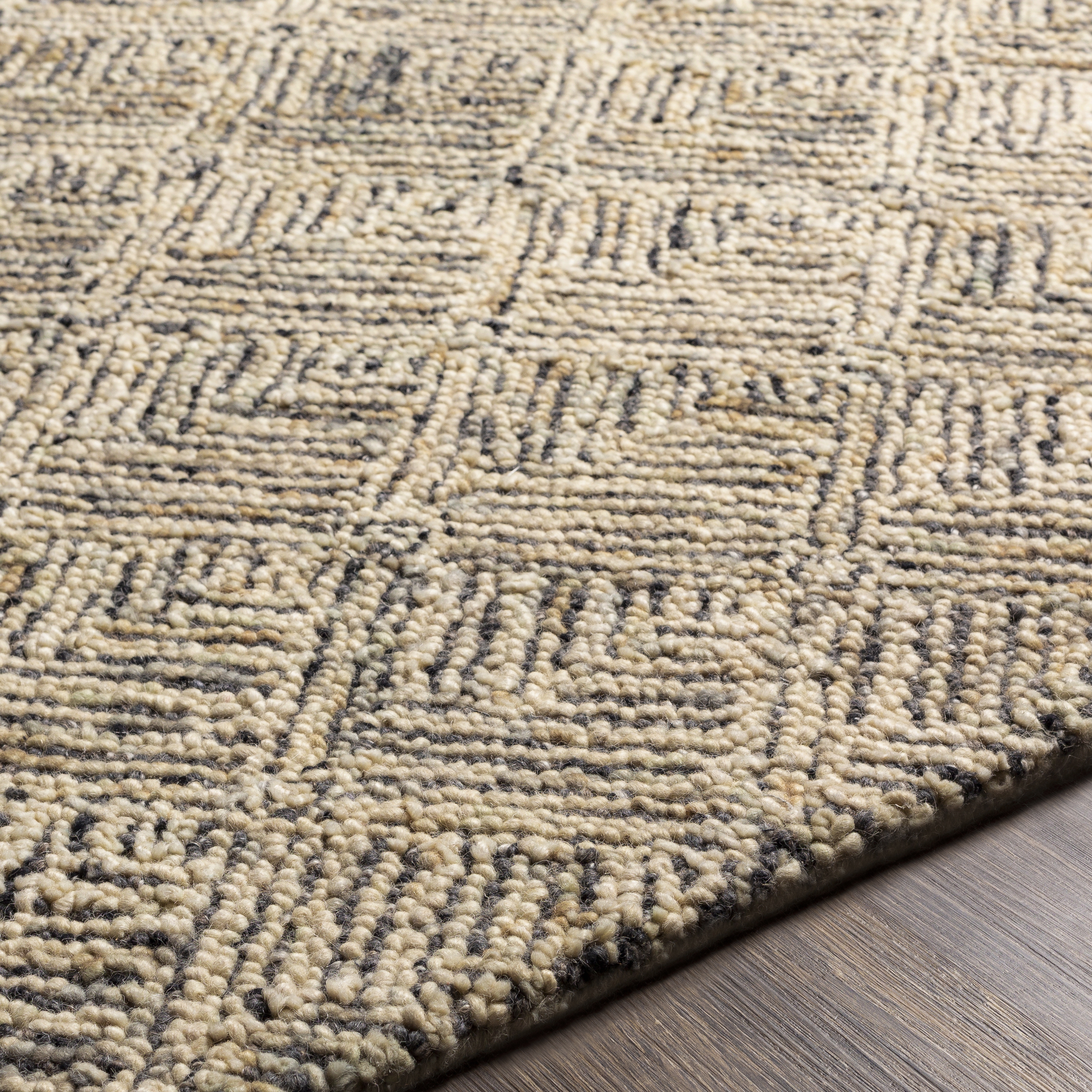 Buford Beige Indoor 9' x 12' Handmade Rug - Image 3