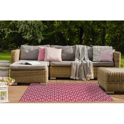 HINGE RED Outdoor Rug By Becky Bailey - Image 0