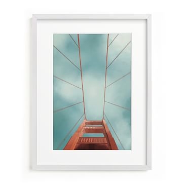 Minted San Francisco Golden Gate Bridge, 16X20, Full Bleed Framed Print, Black Wood Frame - Image 2