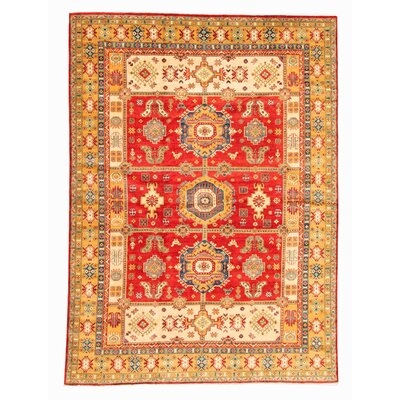 One-of-a-Kind Hearman Hand-Knotted New Age 8'10" x 12' Wool Area Rug in Red - Image 0