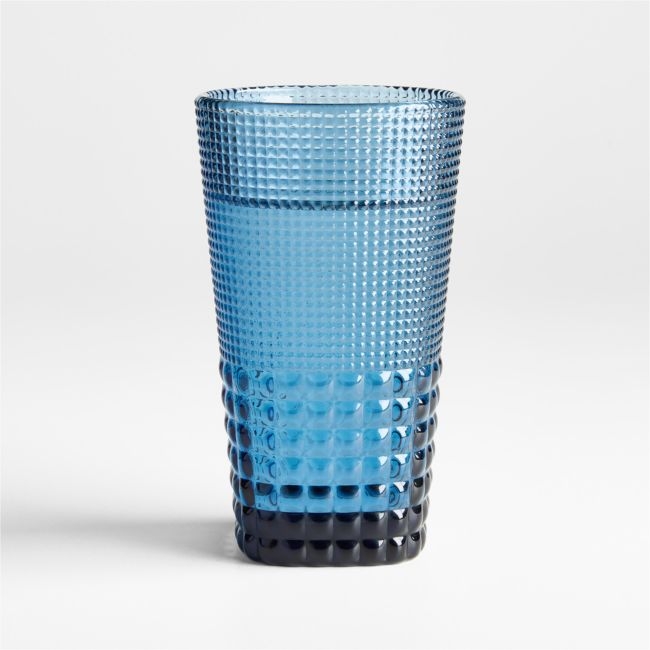 Rhodes 16-oz. Blue Textured Highball Glass - Image 0