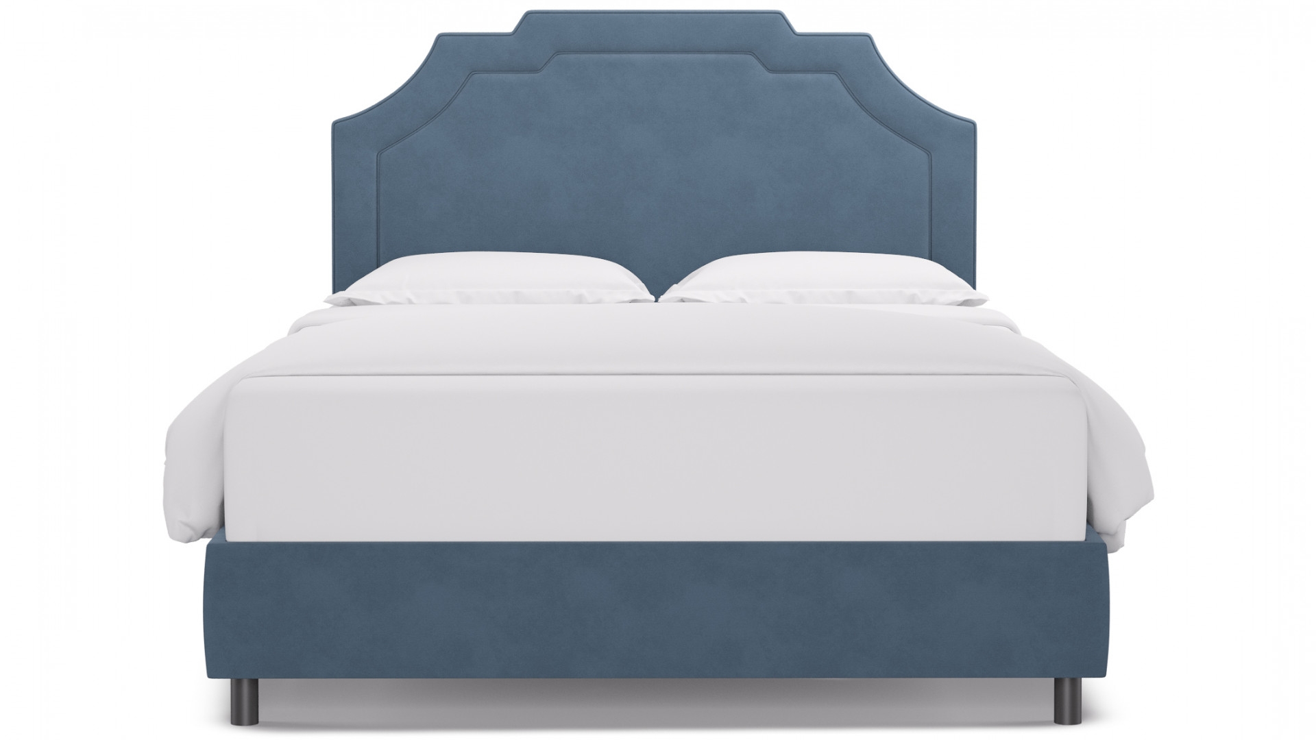 Art Deco Bed | Queen | Ocean Velvet - Image 0