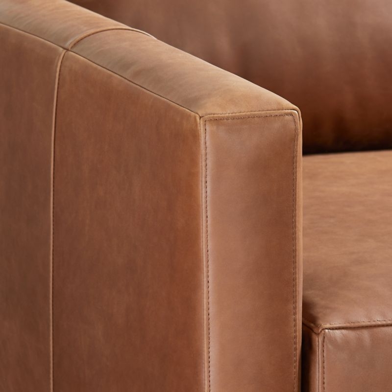 Gather Leather 3-Piece Sectional Sofa - Image 3