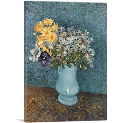 ARTCANVAS Vase Of Flowers 1887 Canvas Art Print By Vincent Van Gogh_Rectangle - Image 0