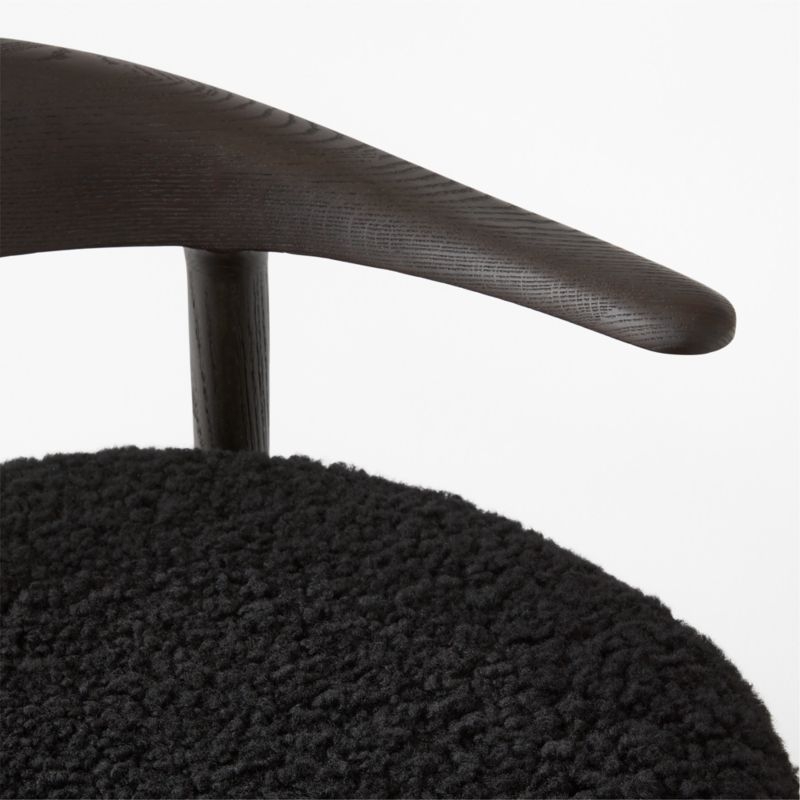 Matador Black Shearling Accent Chair - Image 5