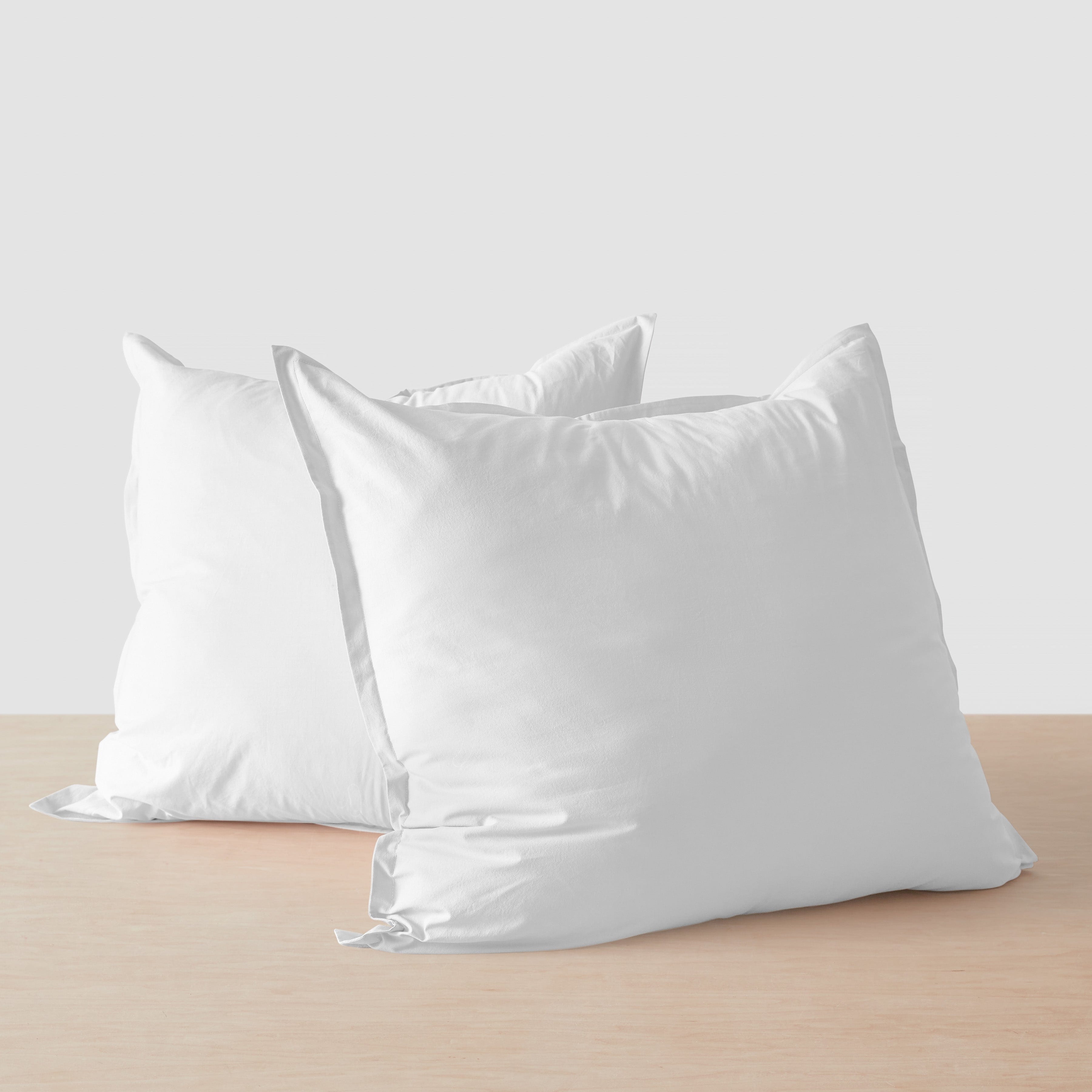 The Citizenry Organic Stonewashed Percale Euro Shams | White - Image 0