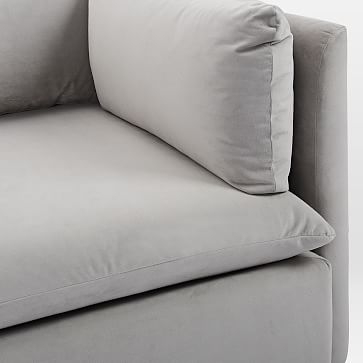 Shelter 2-Seat Right Arm 2-Piece Chaise Sectional, Classic Cotton, Opal, Concealed Support - Image 4