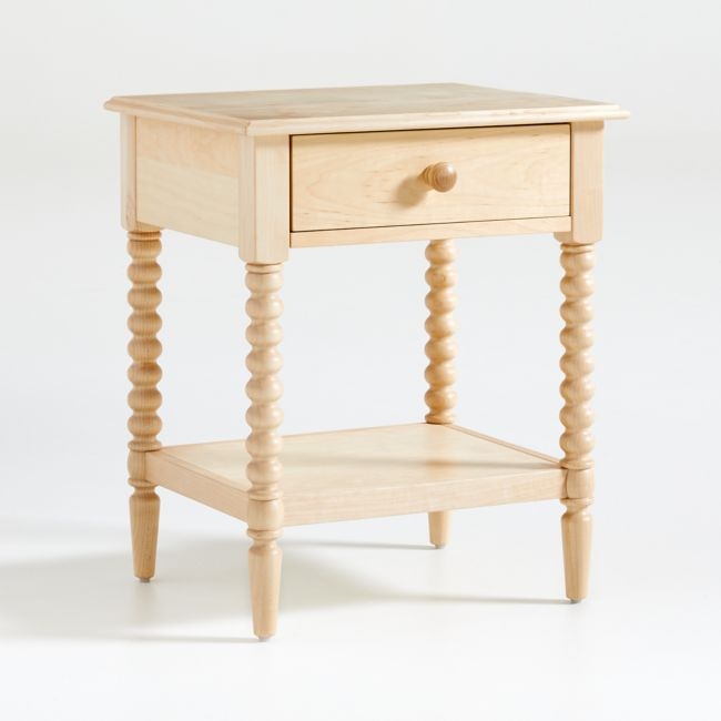 Jenny Lind Maple Wood Spindle Kids Nightstand with Drawer - Image 1