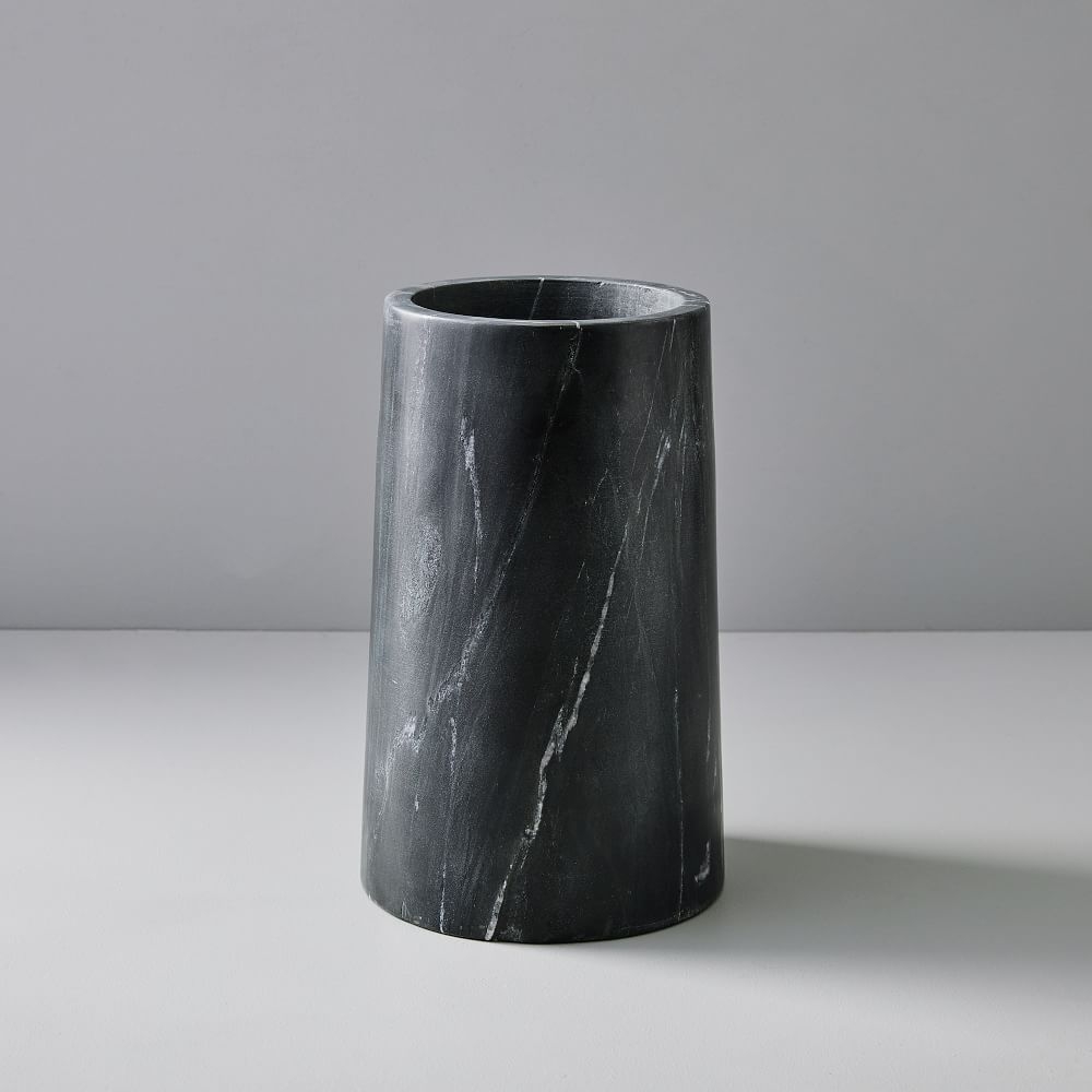 Pure Foundation Marble Vase, Black, Medium - Image 0