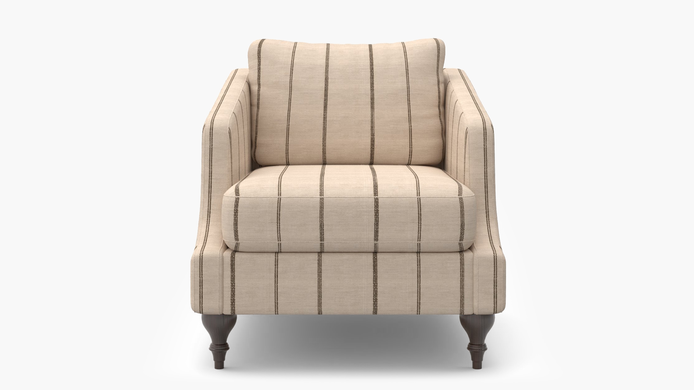 Slope Arm Chair, Cocoa Felix, Espresso Turned Wood Leg - Image 0