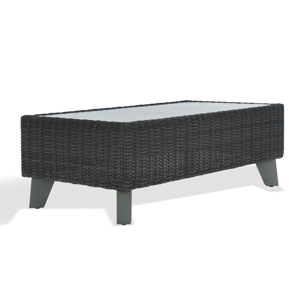 Margarita Wicker Coffee Table - Dark Grey - Image 5