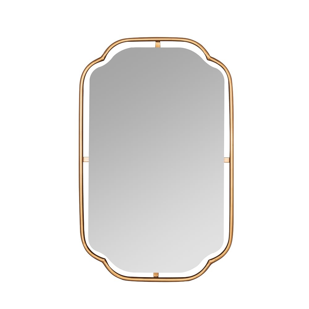 Floating Frame Mirror, Gold - Image 0