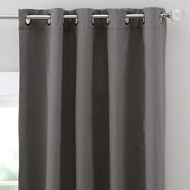 Classic Grommet Blackout Curtain - Set of 2, 63", Gray - Image 0