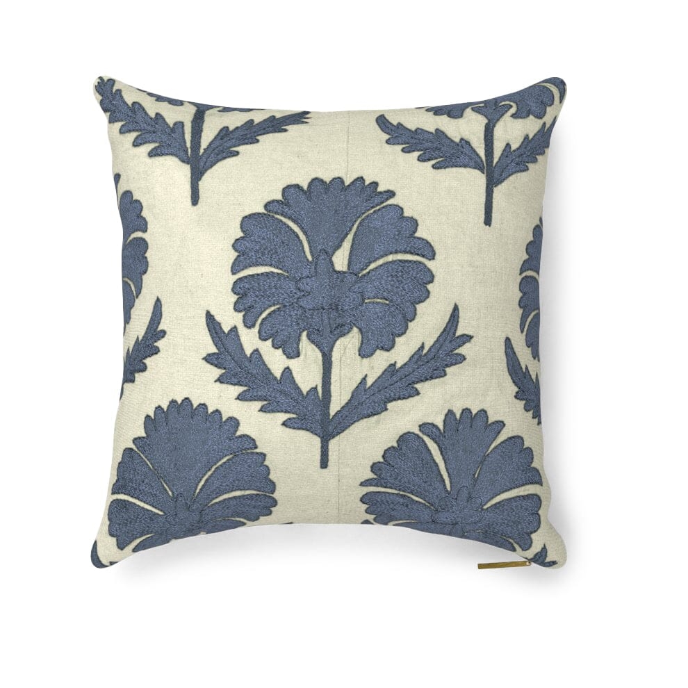 Indigo Daisy Suzani Pillow by St. Frank | 26" W x 16" H | Cotton/Linen - Image 1