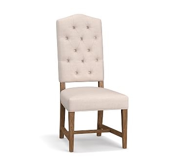 Ashton Upholstered Tufted Dining Side Chair, Ash Brown Frame, Performance Everydaysuede(TM) Oat - Image 0
