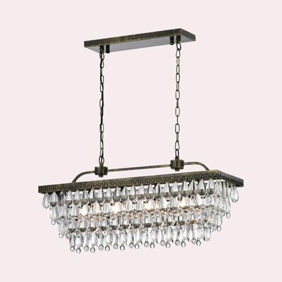 Whitten 4 - Light Unique / Statement Tiered Chandelier with Crystal Accents - Image 0