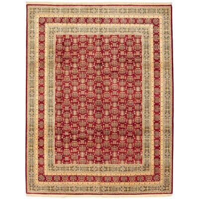 One-of-a-Kind Hand-Knotted New Age Pako Persian 18/20 Burgundy/Beige 9' x 11'8" Wool Area Rug - Image 0