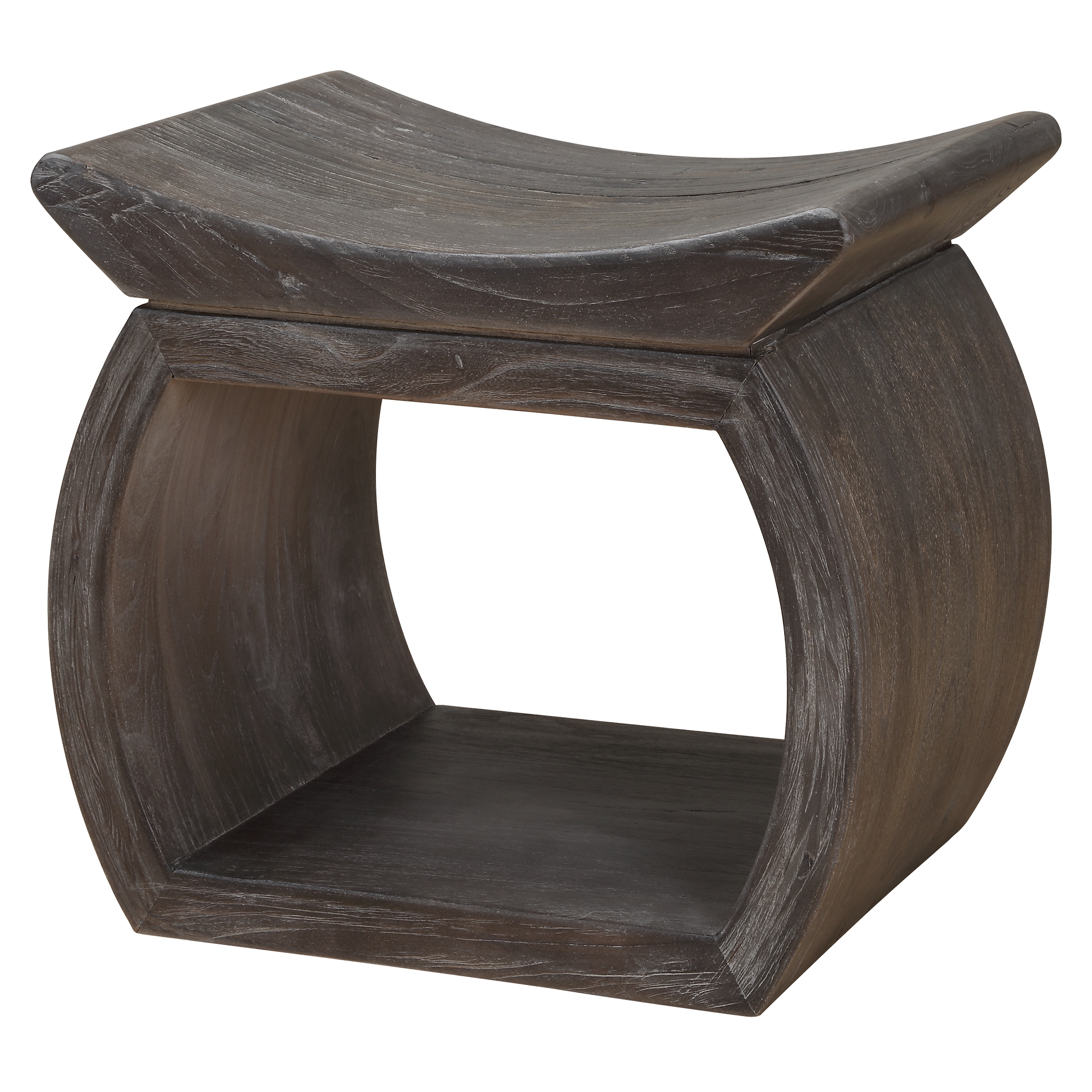 Connor Walnut Accent Stool - Image 2