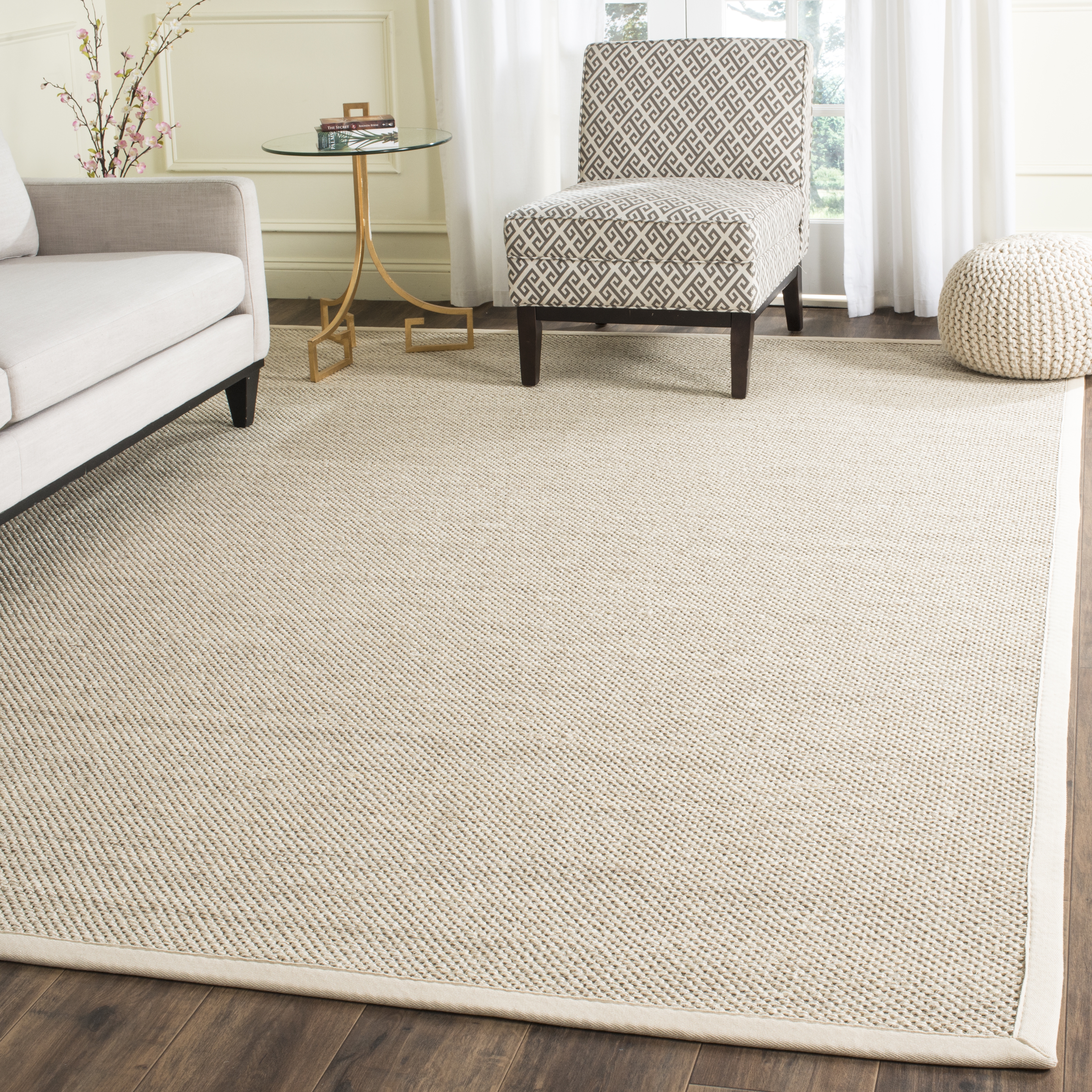 Arlo Home Woven Area Rug, NF143C, Marble/Beige,  8' X 10' - Image 1