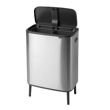 Brabantia Bo Touch Top Trash Can, 8 & 8 Gallon, White - Image 3
