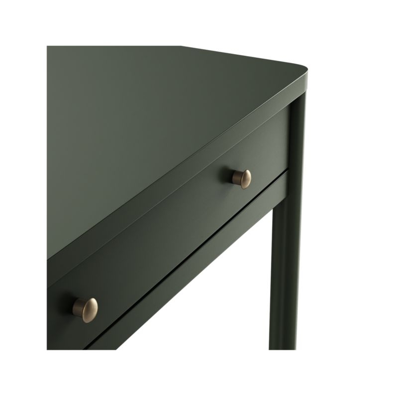 Hampshire Olive Green Wood 2-Drawer Kids Desk - Image 1