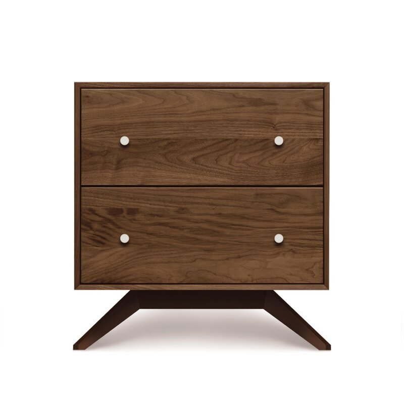 Copeland Furniture Astrid 2 Drawer Nightstand Color: Dark Chocolate Maple - Image 0