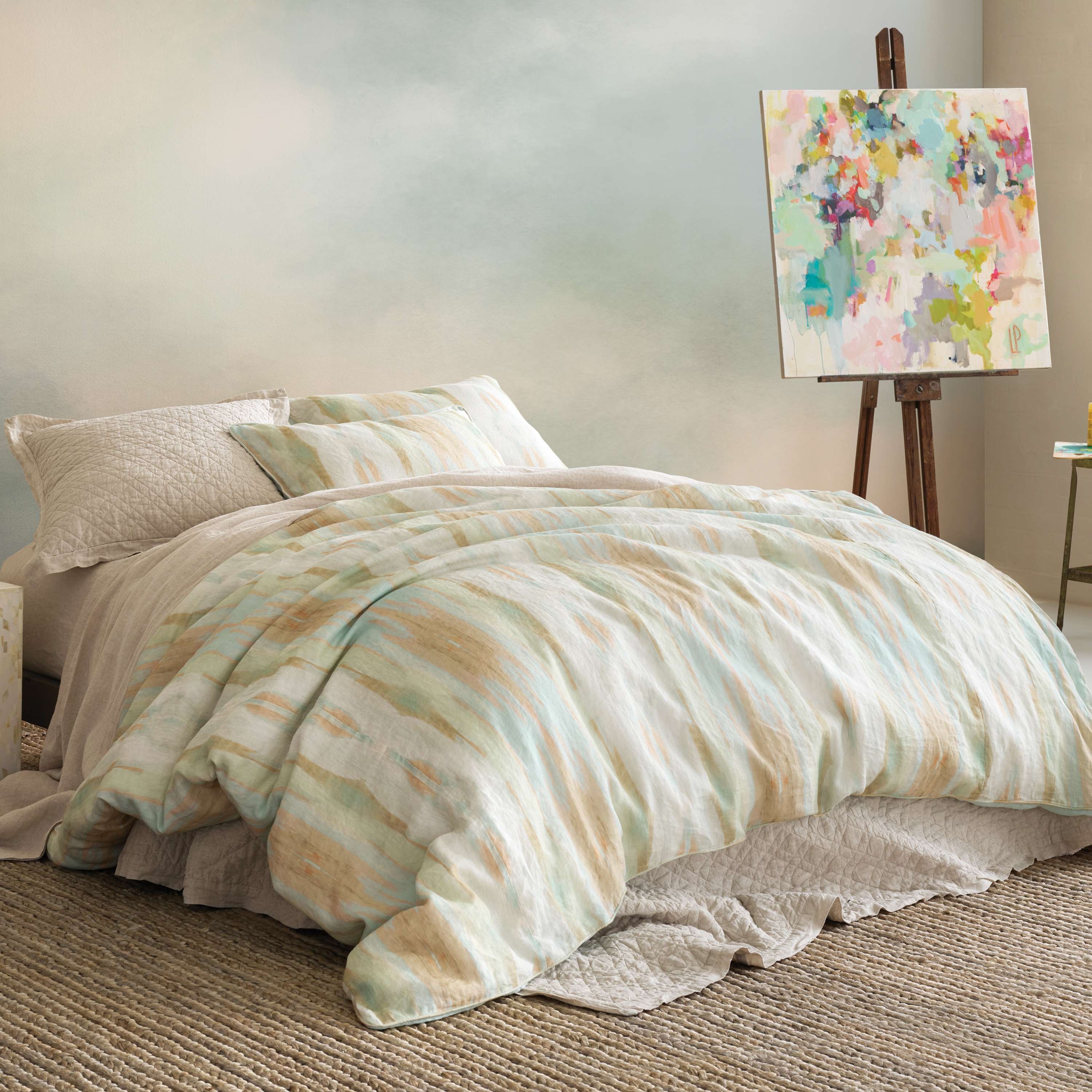 Washed Linen Natural Quilt - Image 4