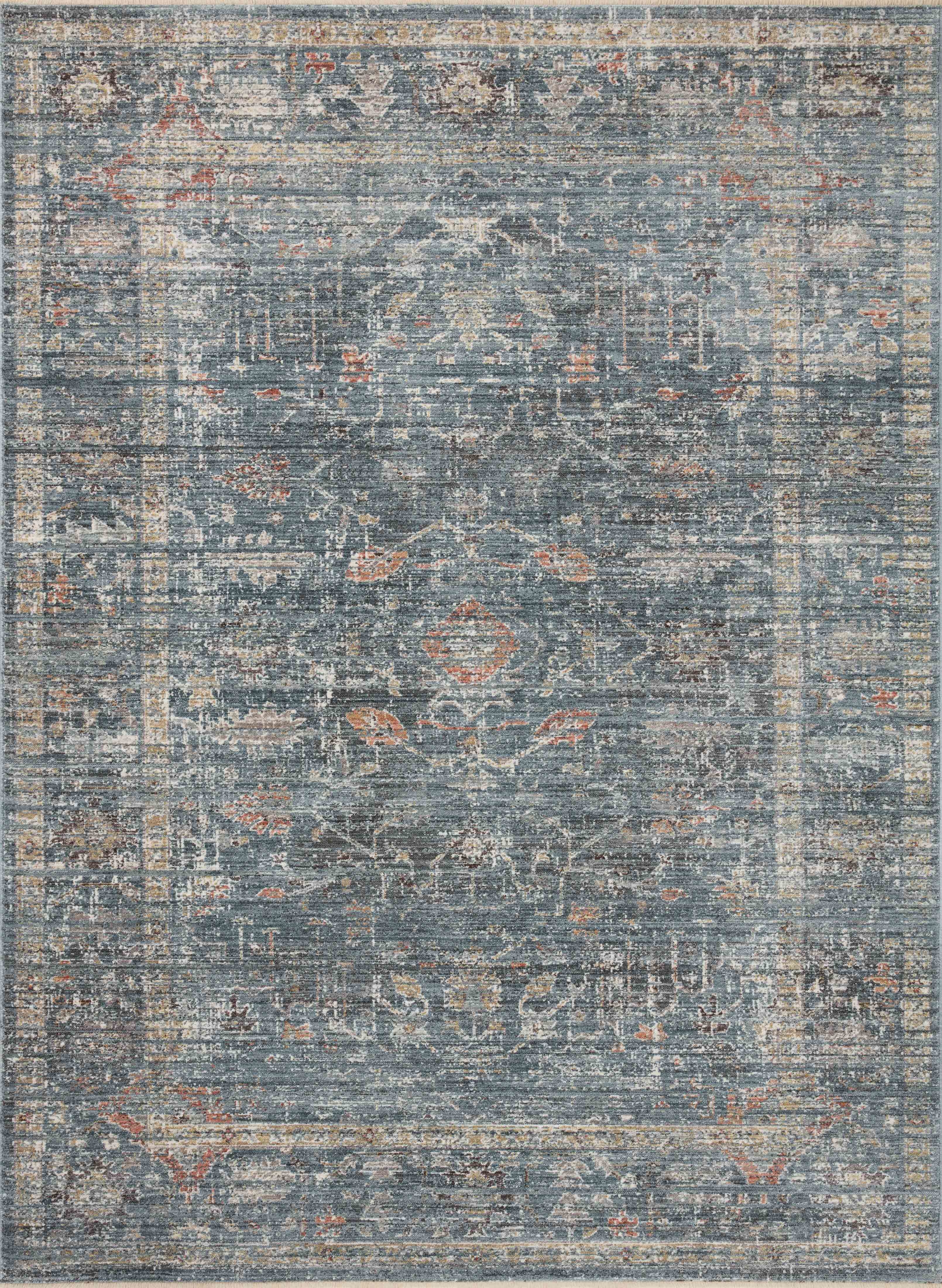 Magnolia Home by Joanna Gaines x Loloi Millie Denim / Multi 18" x 18" Sample - Image 0