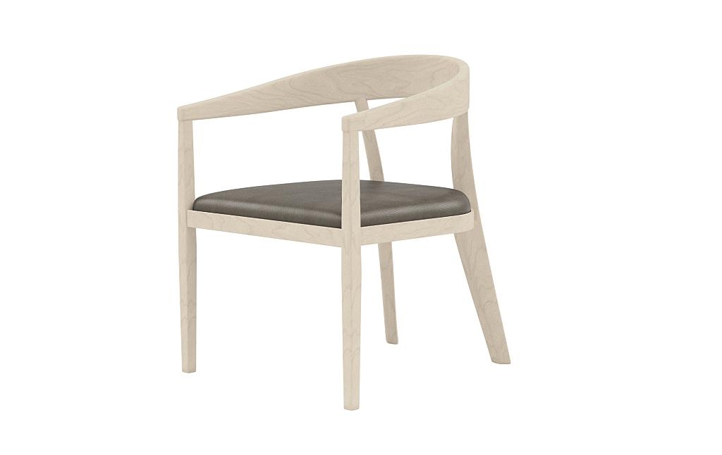 Monroe Leather Wood Framed Upholstered Chair - Image 2