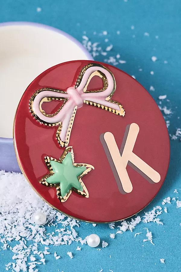 Handpainted Stoneware Monogram Trinket Box - Image 0