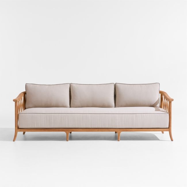 The Hartford 90" Wood Outdoor Sofa by Jake Arnold - Image 0