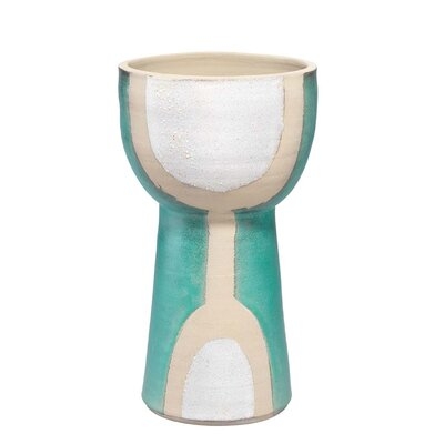 Kylemore Aqua Blue 12'' Ceramic Table Vase - Image 0