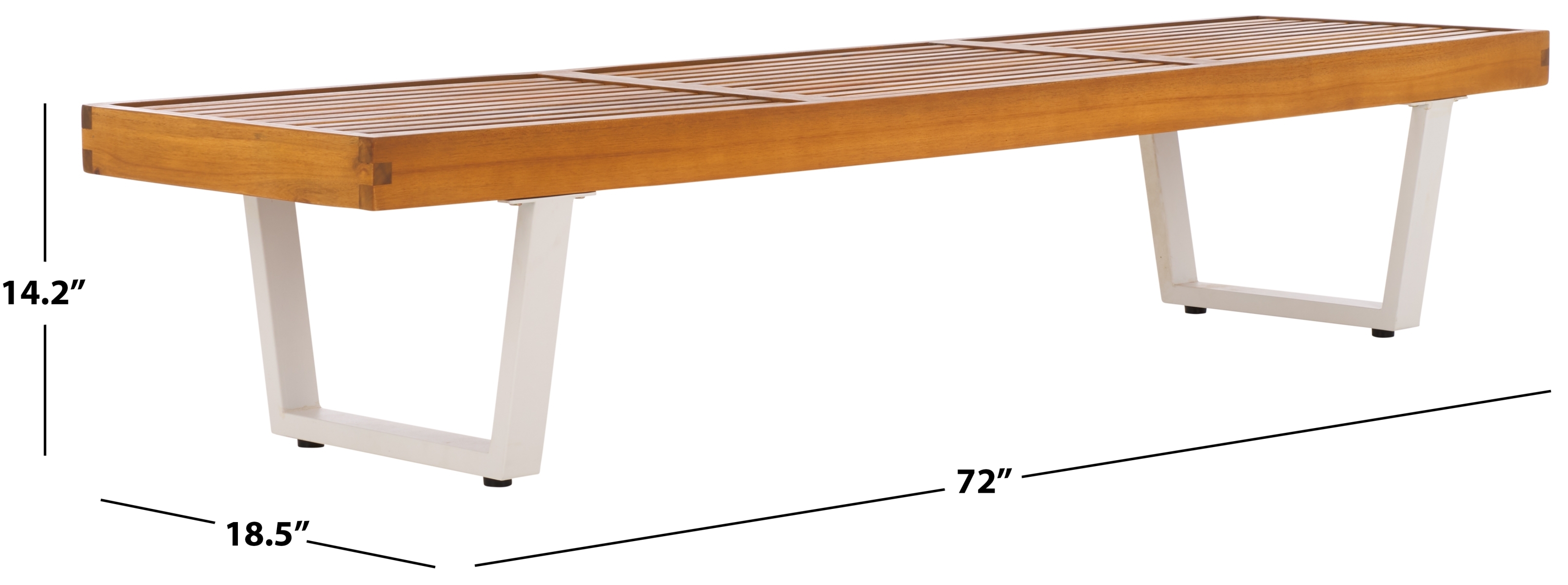 Heather Indoor-Outdoor 72" Bench - Natural/White - Image 6