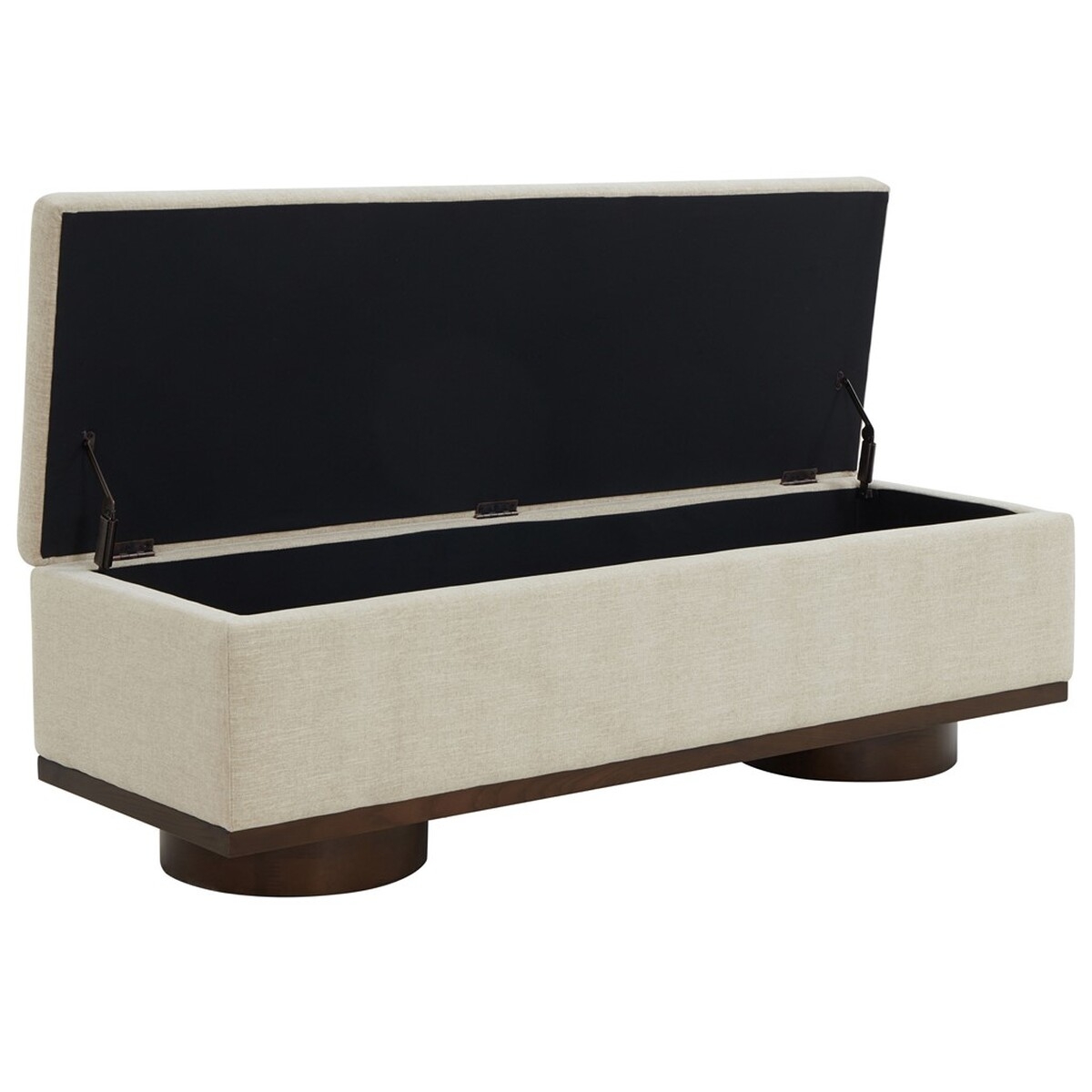Vianna Boucle Bench - Beige / Walnut - Image 3