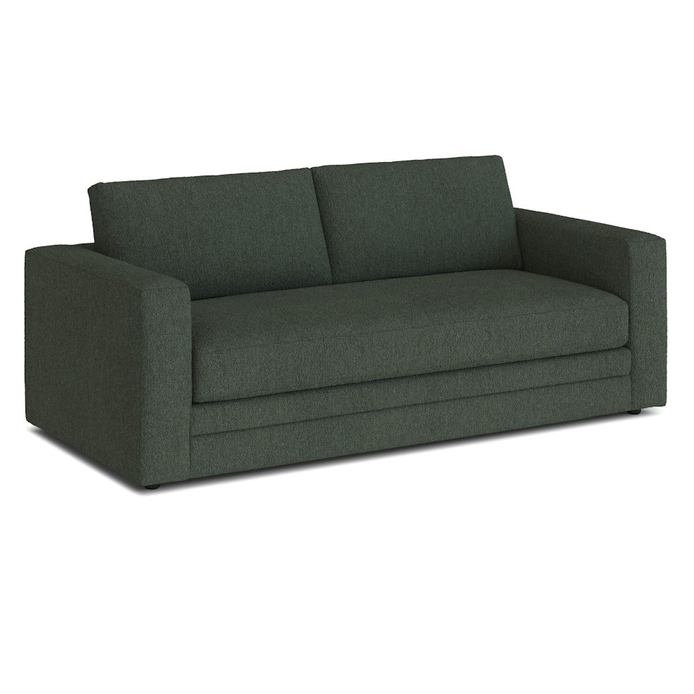 Riley 84" Storage Sofa - Green Wool Bouclé - Image 1