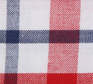 Americana Plaid Cotton Napkins, Set of 6 - Image 1