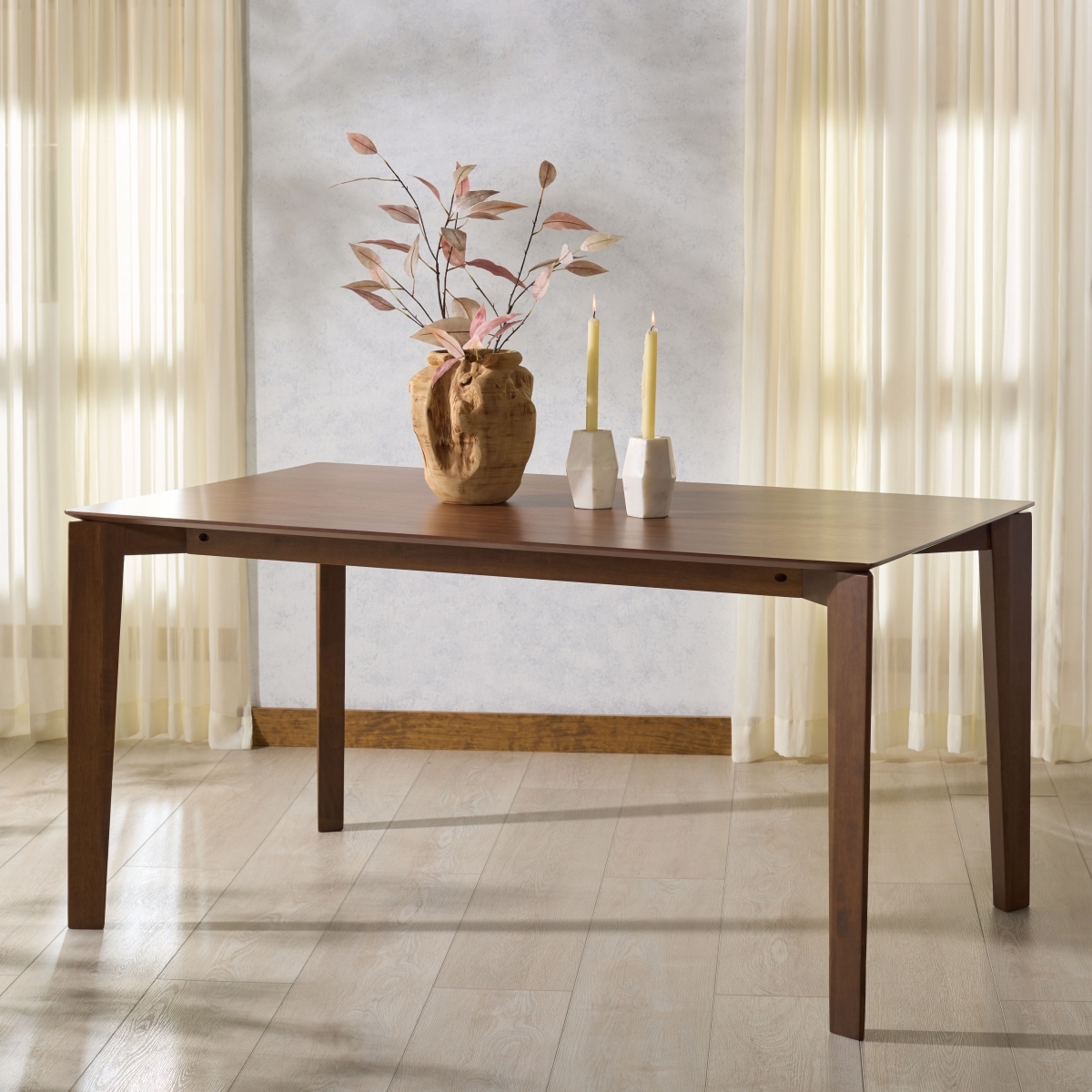 Alyssamarie Wood Dining Table - Walnut - Image 1